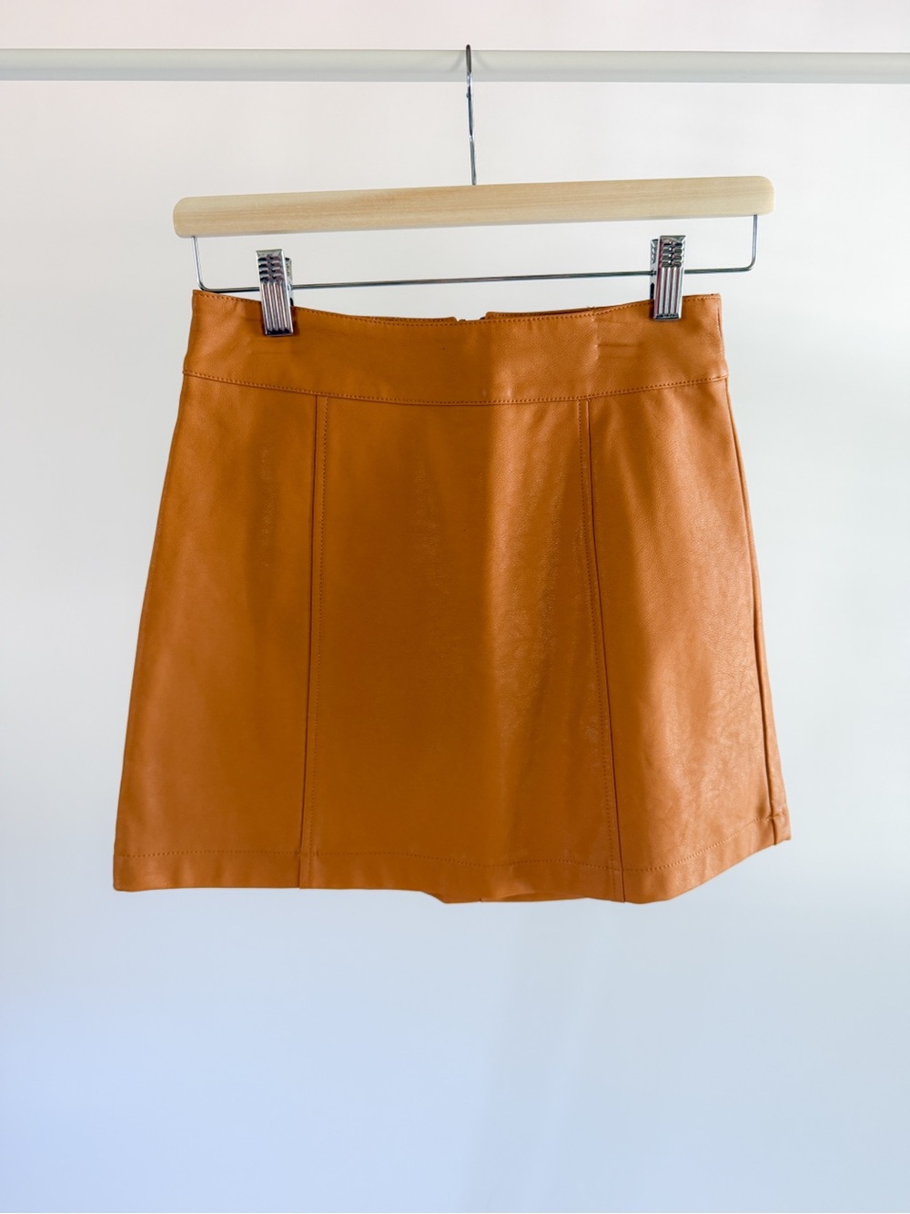Forever 21 Camel Faux Leather Mini Skirt